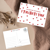 I Tolerate You | Postcard